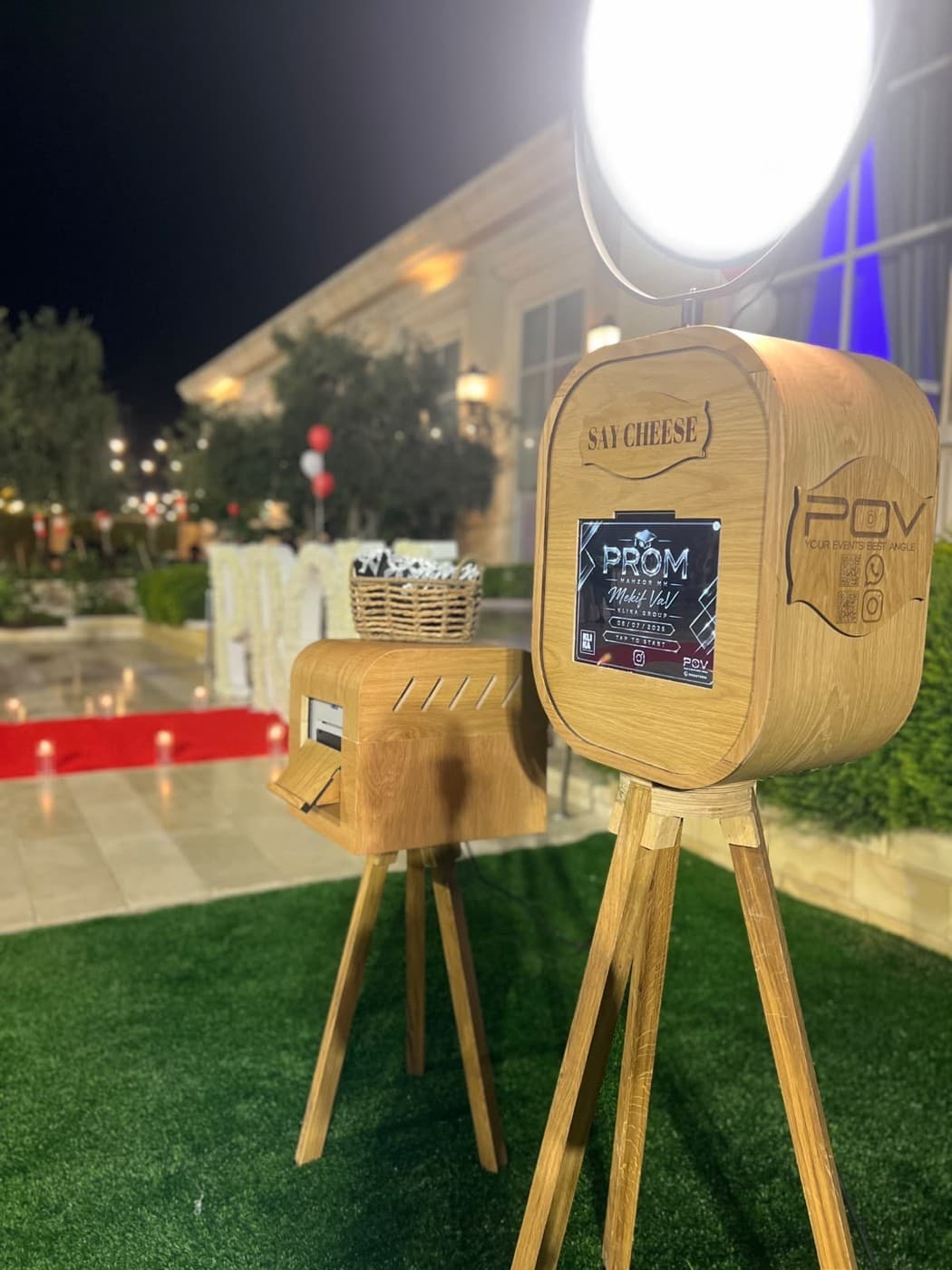 עמדת הצילום של POV באירוע ערב